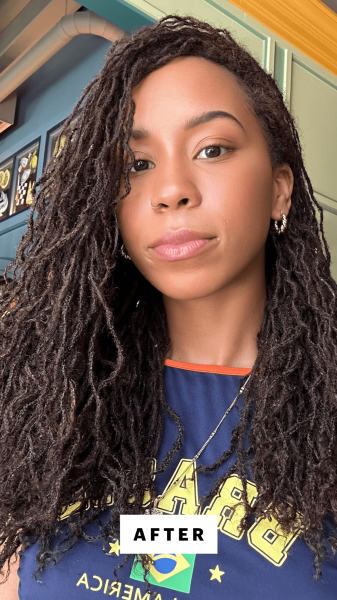 Taylor after applying the Ccred Reconstructing Treatment Mask