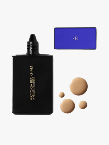 Victoria Beckham The Foundation Drops in branded component on a light gray background