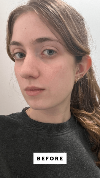 Blackman before applying the Glow Recipe Cloudberry Bright Essence Toner